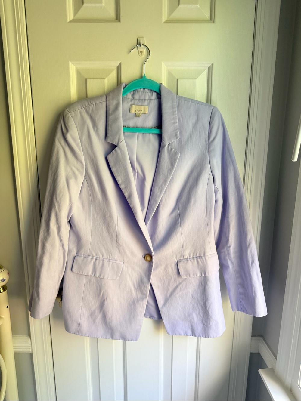 LOFT Light Lavender Single-Button Blazer
